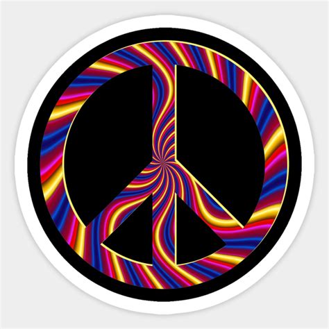 Peace Sign - Psychedelic Colors - Peace Symbol - Sticker | TeePublic