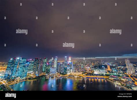 Panorama of Singapore skyline downtown Stock Photo - Alamy