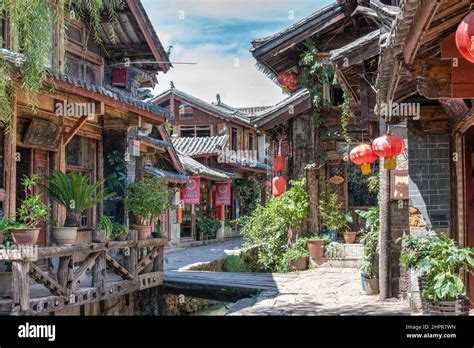 LIJIANG, CHINA - Old Town of Lijiang (UNESCO World heritage site). a famous landmark in Lijiang ...