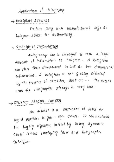 Applications of Holography - Physics - Studocu