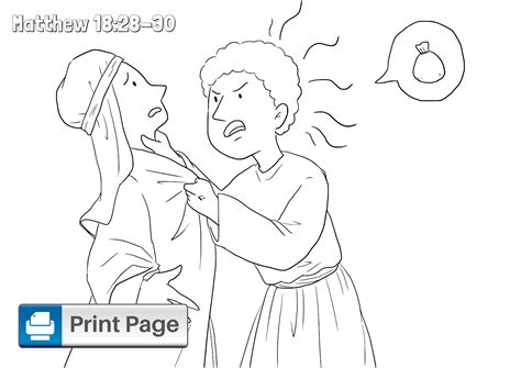 Unforgiving Servant Bible Coloring Page Coloring Pages