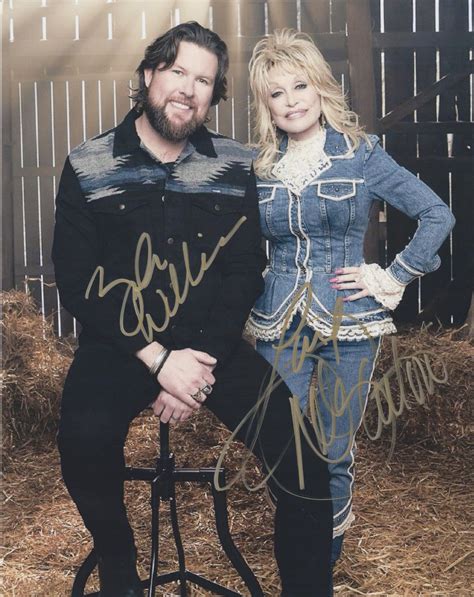 2X Signed DOLLY Parton & Zach Williams Autographed Photo CMA Awards W ...