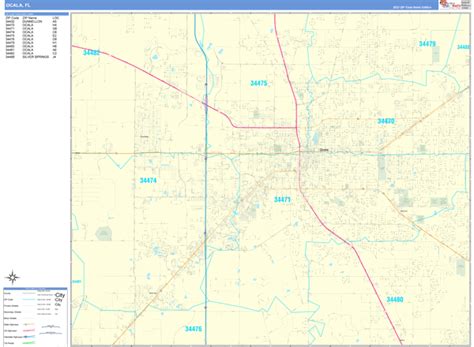 Wall Maps of Ocala Florida - marketmaps.com