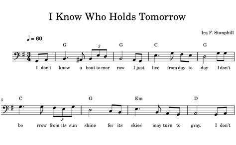 I Know Who Holds Tomorrow Sheet Music | Audiolover