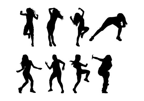 Zumba Dance Silhouettes Vector - Download Free Vector Art, Stock ...