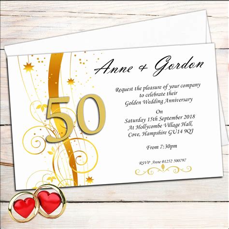 Golden Anniversary Invitation Wording Best Of Golde… | Golden wedding ...