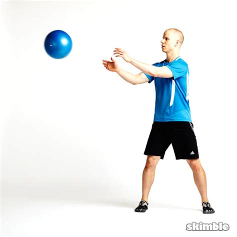 Side Squat Ball Toss - Exercise How-to - Skimble Workout Trainer