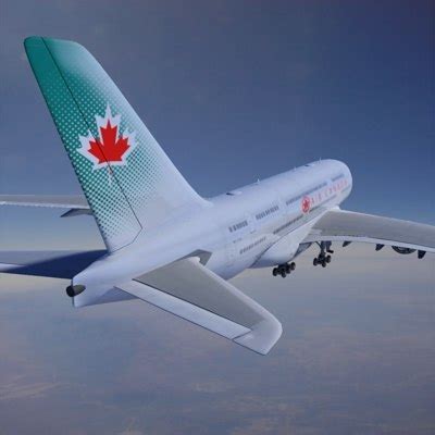 airbus a380 air canada 3d model