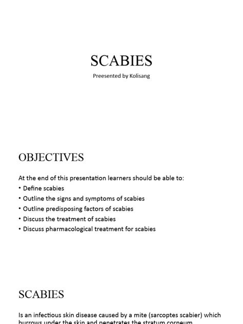 Scabies | PDF