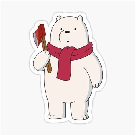 Ice Bear Sticker by plushism in 2021 | Ice bears, We bare bears, Bear