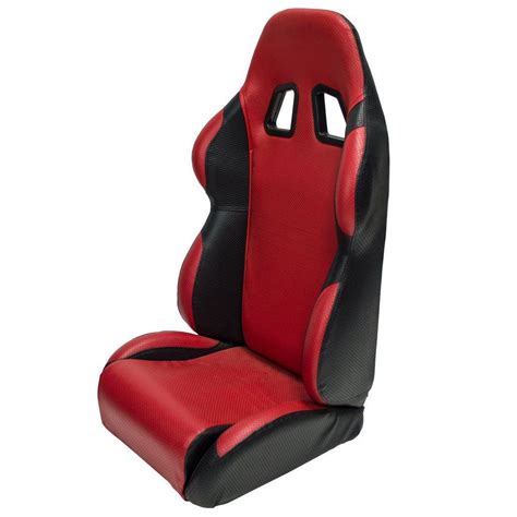 Seat for Go-Kart or Buggy RED BLACK - Version 5