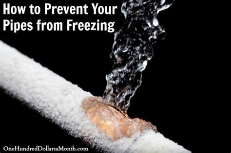 How to Prevent Your Pipes from Freezing - One Hundred Dollars a Month