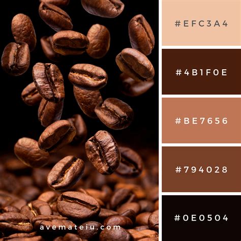 Falling coffee beans with copy space Color Palette 333 - Ave Mateiu