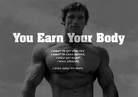 Arnold Schwarzenegger Earn Your Body Quote Poster A3 Poster ...