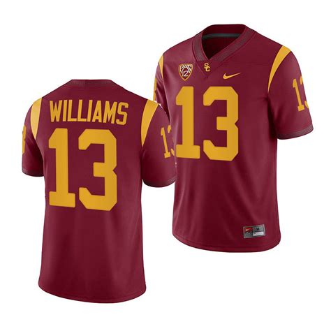 Caleb Williams USC Trojans College Football Cardinal 2022-23 13 Jersey ...