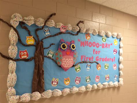 Owl Themed Welcome Back Bulletin Board November Bulletin Boards, Kindergarten Bulletin Boards ...