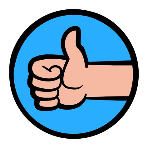Cartoon Thumbs Up Hand Royalty Free Vector Image Images