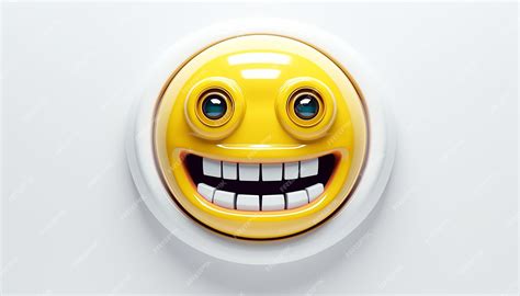 Premium AI Image | Retro futuristic emoji face on white background