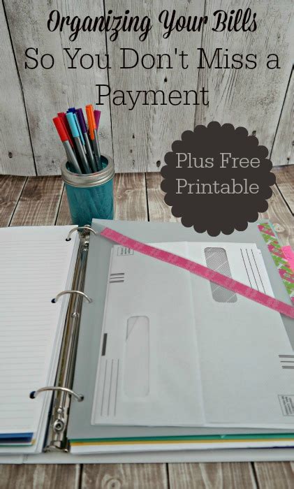 FREE Organizing Your Bills Binder Printable | Free Homeschool Deals