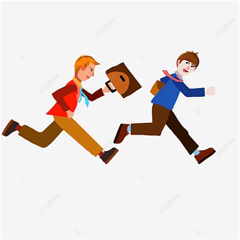 Running Together Clipart Vector, Cartoon Characters Running Together, Friend, Good Friend, Run ...