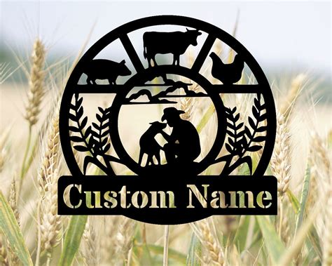 Personalized Metal Farm Signs Indoor Outdoor TMS214 – Tom Pham Designs