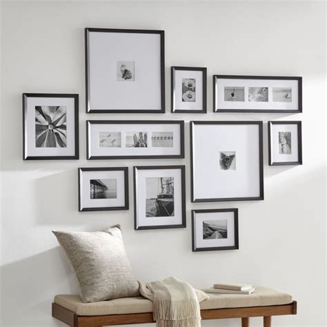 Icon Black Frame Gallery, Set of 10 | Crate and Barrel | Gallery wall living room, Frames on ...