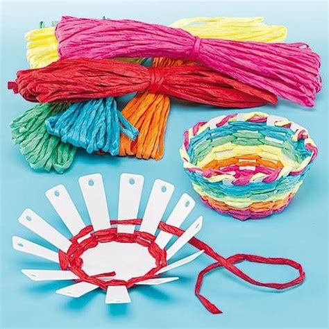 Baker Ross Basket Weaving Kits - 4 Basket Making Craft Kits for kids. Contains 4 card basket ...