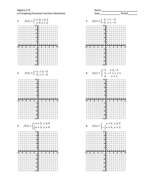 Graphing Functions Worksheet Algebra 2 – Function Worksheets