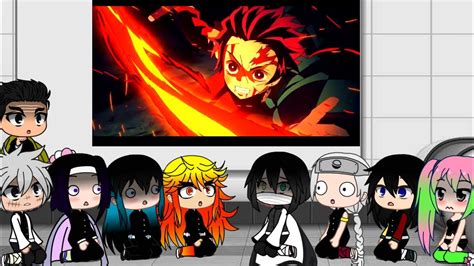 Demon Slayer Hashira react to Tanjiro vs Rui || gacha life - YouTube