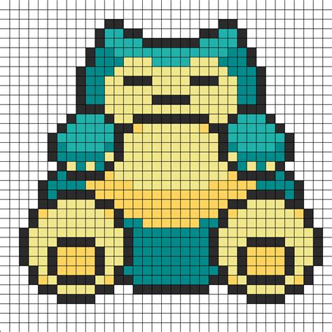 Snorlax Kandi Patterns | Snorlax Pony Bead Patterns | Patterns for ...