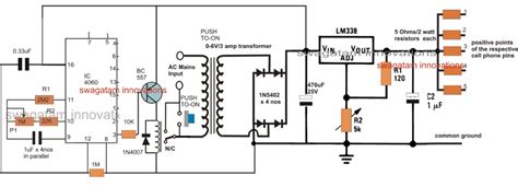 Timer Based Cell Phone Charger Circuit | Homemade Circuit Projects