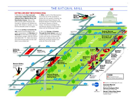 National Mall in Washington DC Map - Washington District of Columbia ...