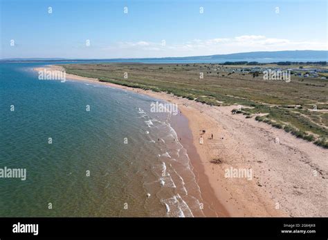 Aerial view of Dornoch beach, Dornoch, Sutherland, Scotland Stock Photo - Alamy