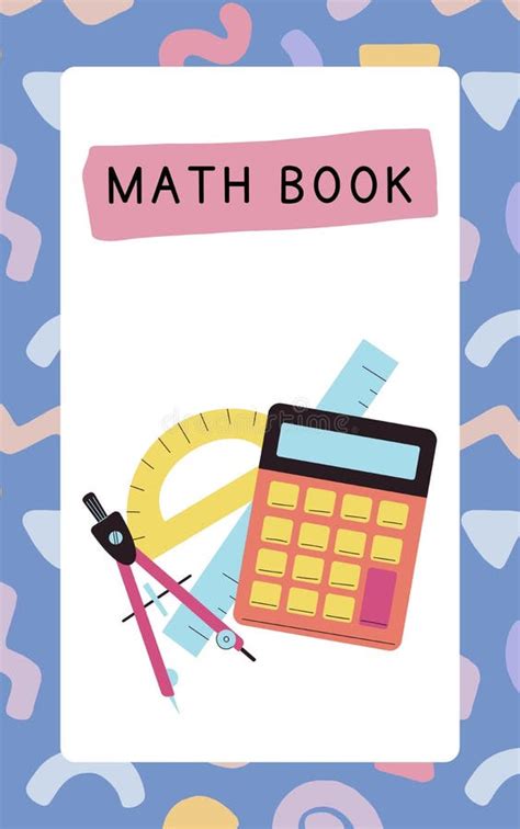 Pastel Geometric Math Book Cover Stock Illustration - Illustration of ...