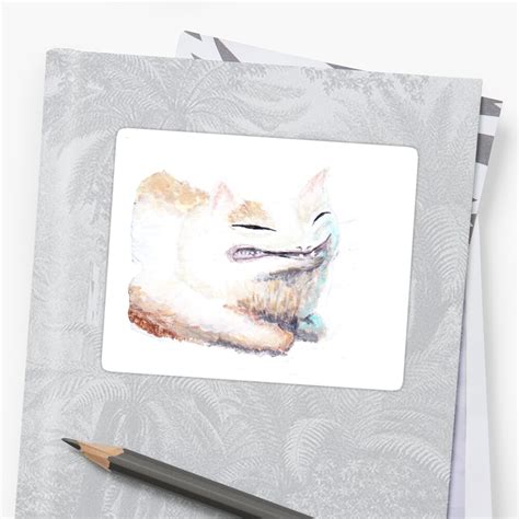 "Cursed cat Painting" Sticker by chuju | Redbubble