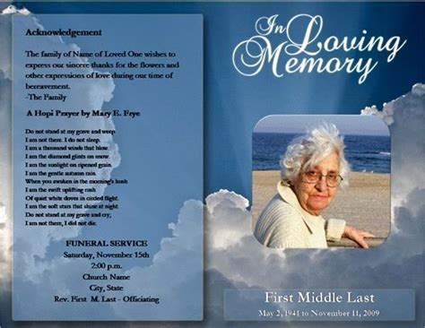 30 Free Funeral Program Backgrounds | Example Document Template