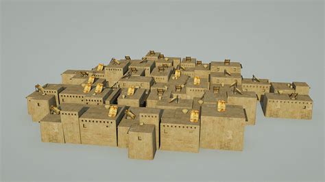 Prehistoric neolithic structures village 3D model | CGTrader