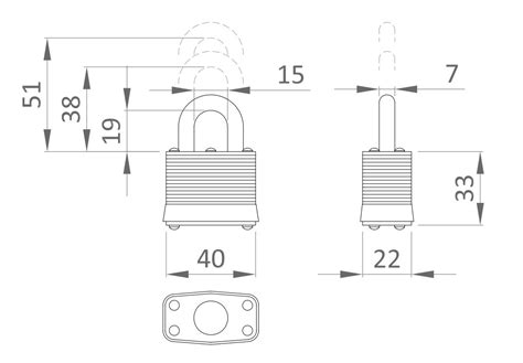 Master Lock No. 3 Laminated Steel Padlock - Total Lockout