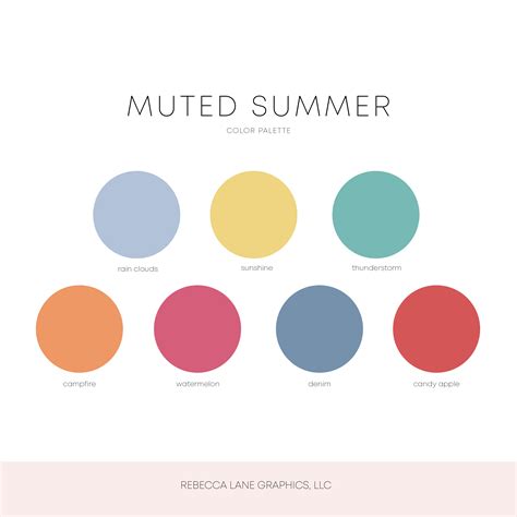 Muted Summer Color Palette – Rebecca Lane Graphics