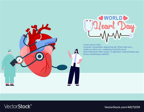 World heart day poster campaign Royalty Free Vector Image