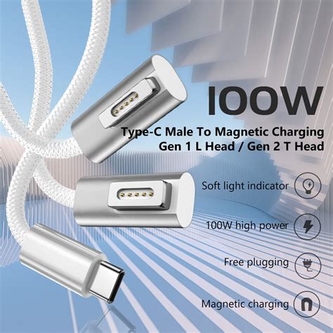 1,8 m 5A Typ C Männlichen zu für Apple Magnetic Charging Kabel Gen 1 T ...