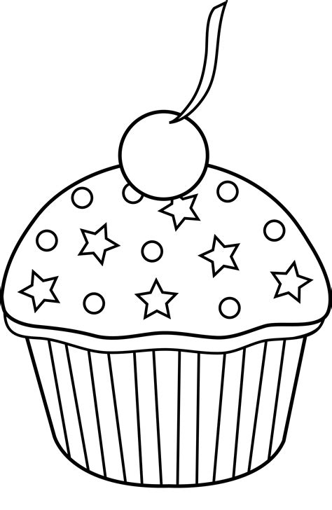 Free Printable Cupcake Outline