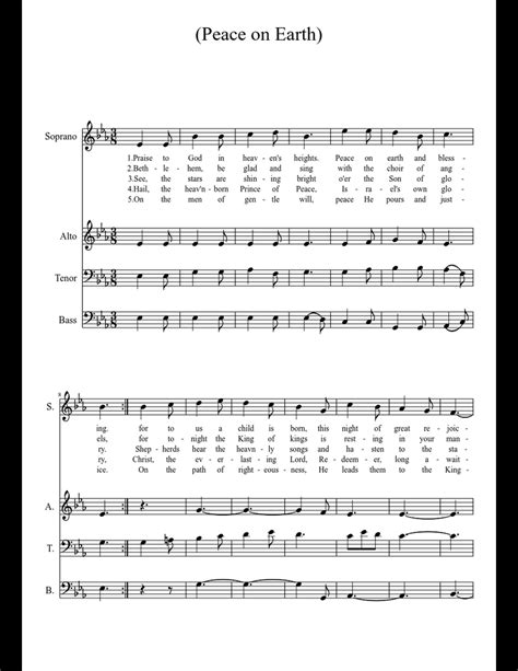 Peace on Earth sheet music for Voice download free in PDF or MIDI