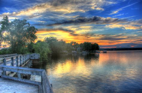 Sunset at Rock lake on the Glacial Drumlin State Trail, Wisconsin image - Free stock photo ...