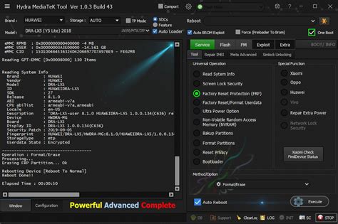 Hydra - Huawei DRA-LX5 (Y5 Lite 2018) FRP partition successfully ...