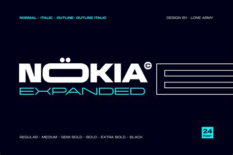 Nokia Expanded Font | Fontsera