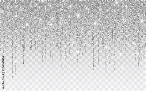 Silver Glitter Sparkle On A Transparent Background. Silver Vibrant Background With Twinkle ...