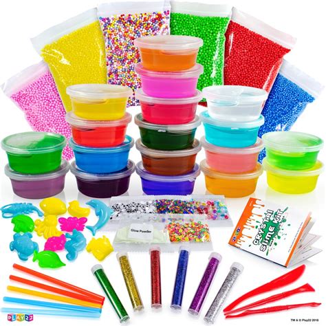 Play22USA DIY Slime Kit For Kids - 18 Color Crystal Slime Making Kit ...