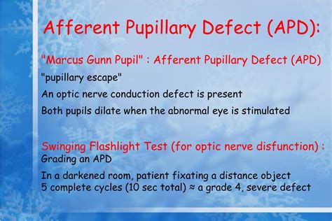 Afferent Pupillary Defect