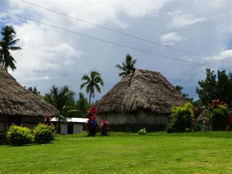 Fiji - Traditional Houses - Bure at the Navala Village Stock Image - Image of remains, highlands ...